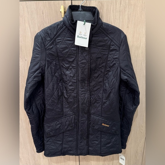 NWTs Barbour Women’s Cavalry Polarquilt Quilted Jacket. Black. 4 US (8 UK) - Picture 1 of 14